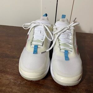 adidas White and Blue Athletic Shoes